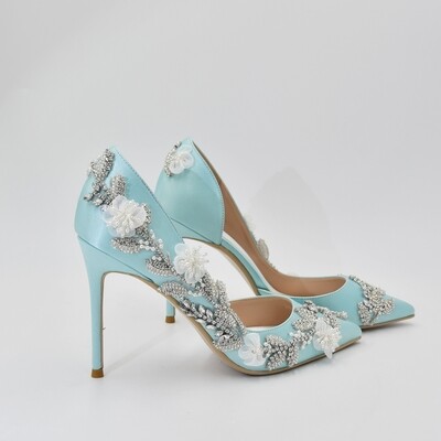 Sky blue high heels 