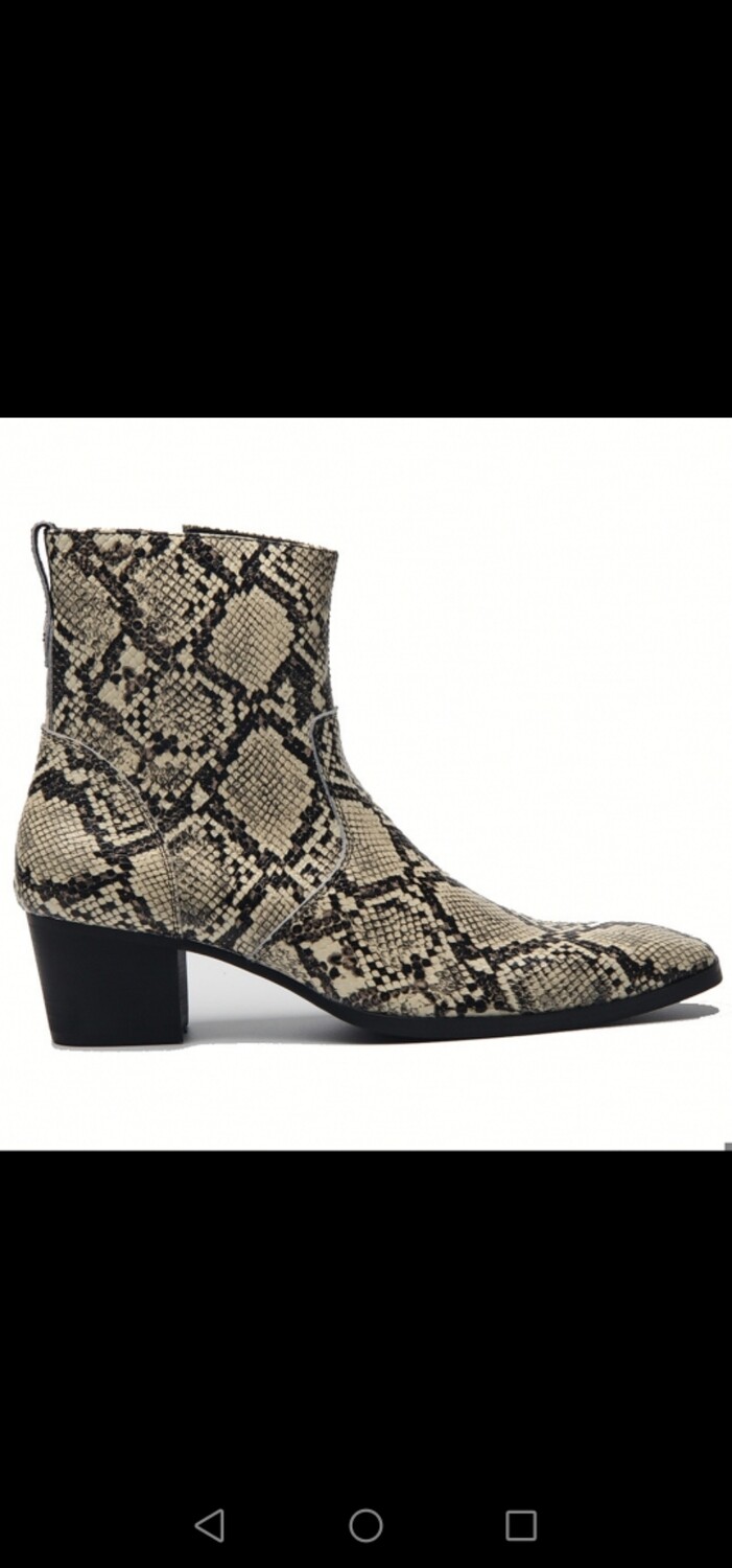 Animal print boots 