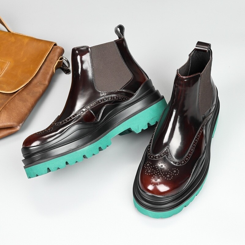 Green sole boots 