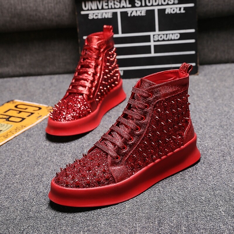 Spike sneaker boots 