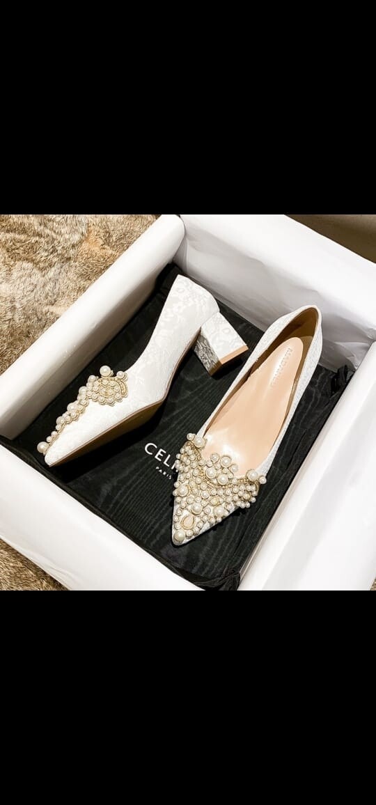 Wedding block heel 