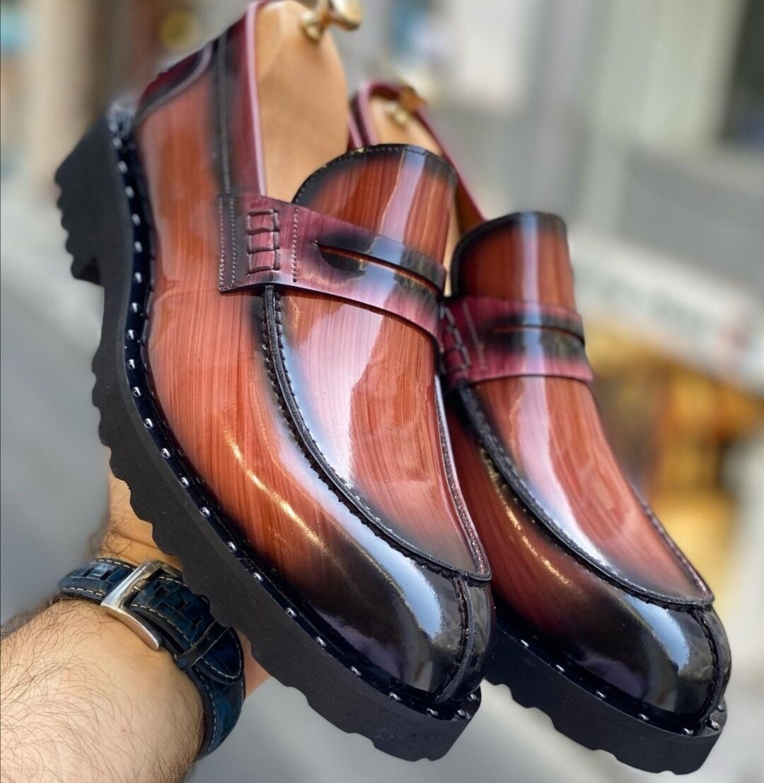 Leather skin loafers 