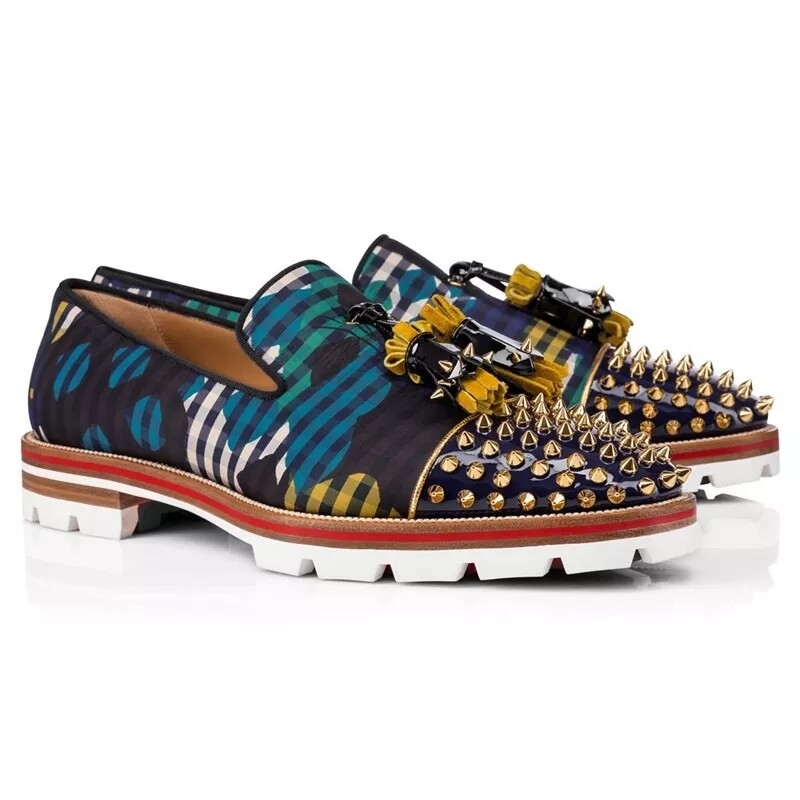 Mixed coloured loafers 
