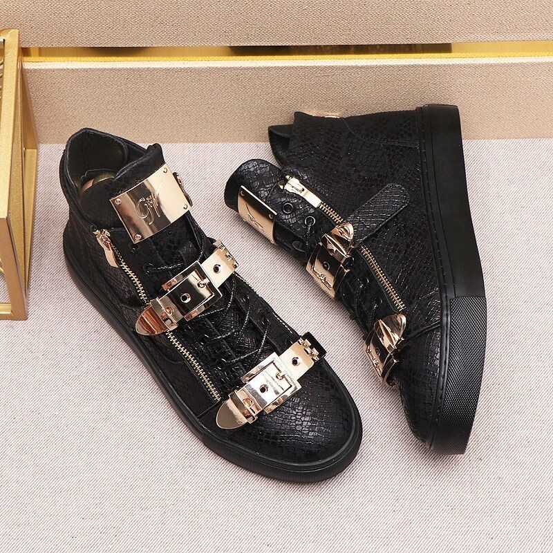 Double buckle sneaker boots 