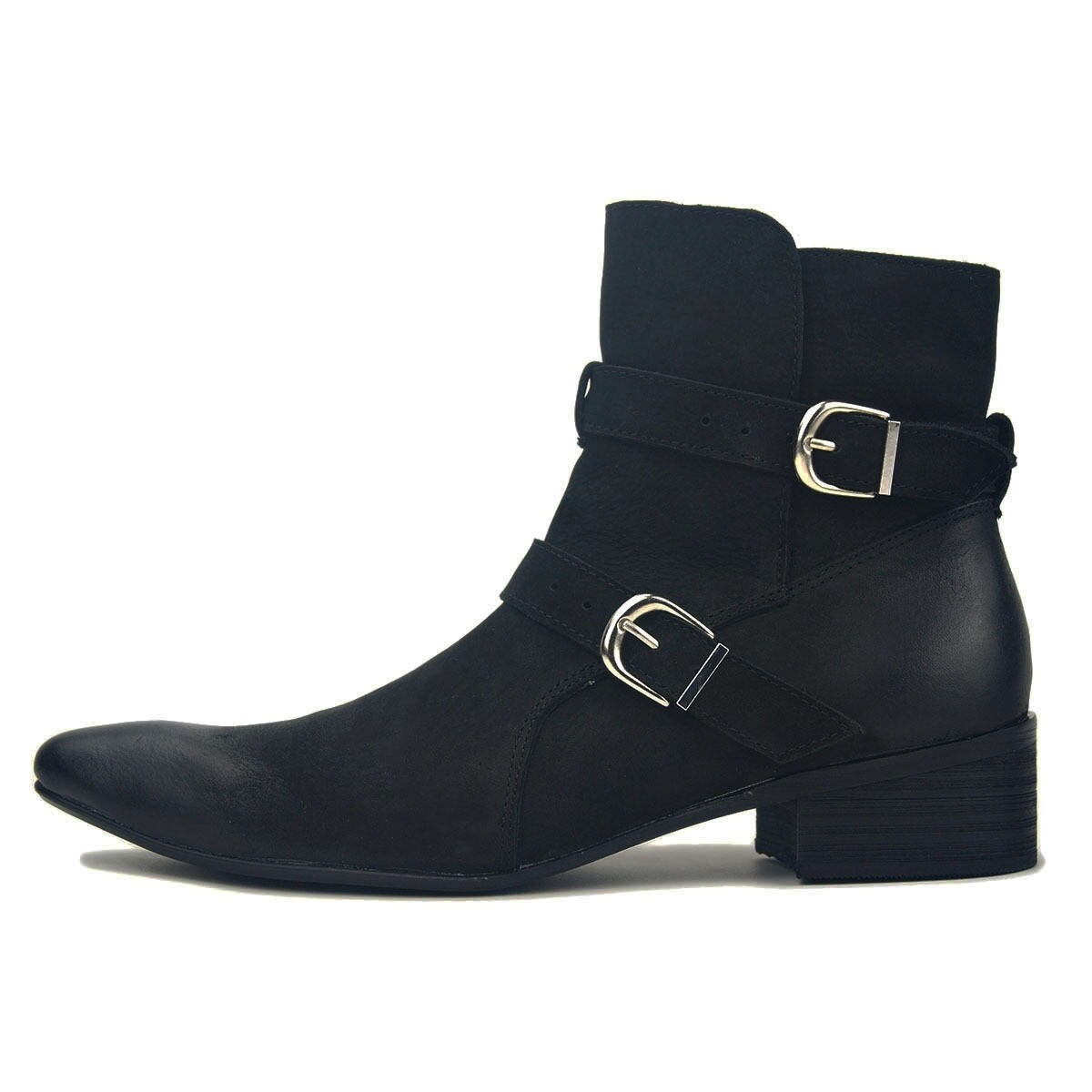 Double buckle half boots