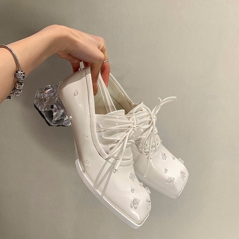Square point loafers 