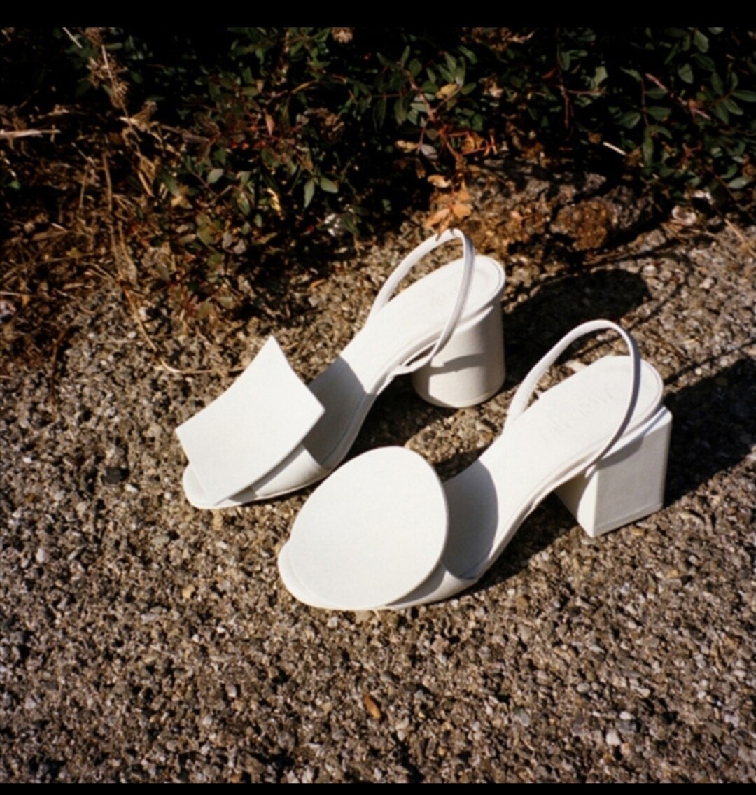 White block heel