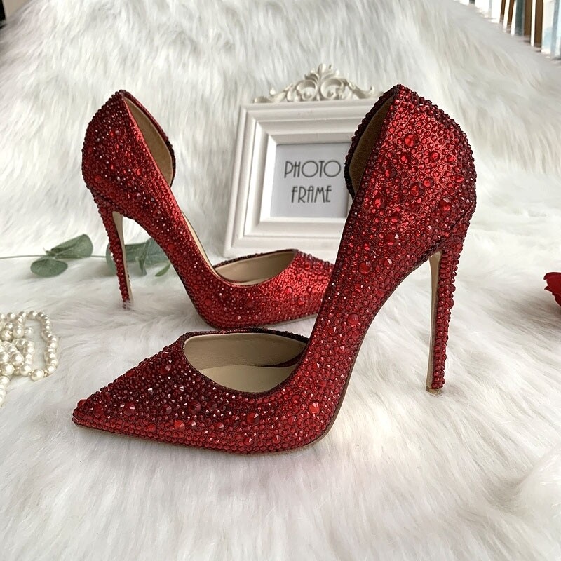 Red Glittering heel 