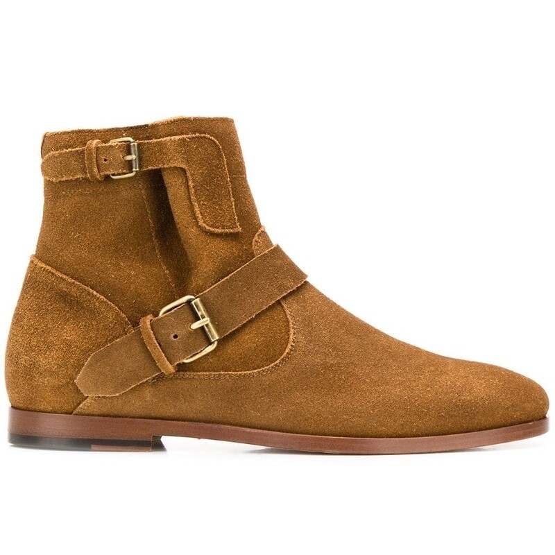 Double buckle Chelsea boots
