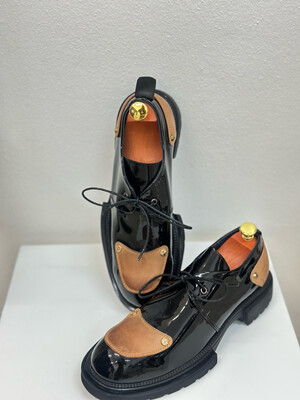 Shinny Patched Loafers