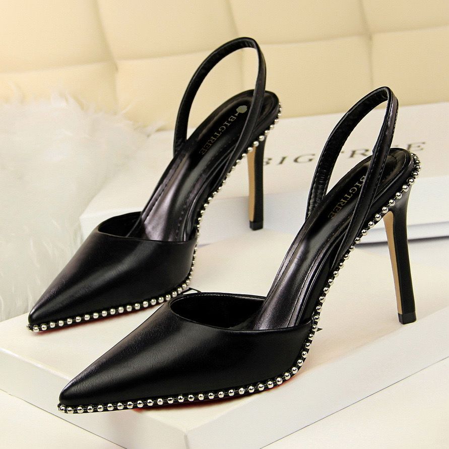 Studs Open Back Heel