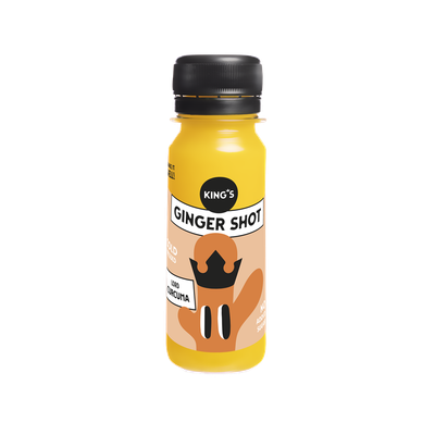 Ingwershot mit BIO Ingwer, Orange, Kurkuma, schwarzer Pfeffer. 100% natürlich, 60ml. Im 12er, 24er oder 36er Pack.