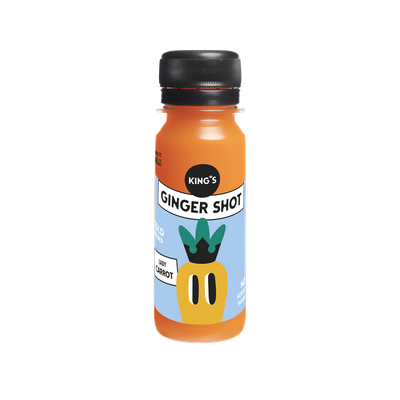 Ingwershot mit BIO Ingwer, Karotten, Apfel. 100% natürlich, 60ml. Im 12er, 24er oder 36er Pack.