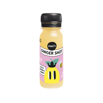 Ingwershot mit BIO Ingwer, Honig, Zitrone, Apfel. 100% natürlich, 60ml. Im 12er, 24er oder 36er Pack.