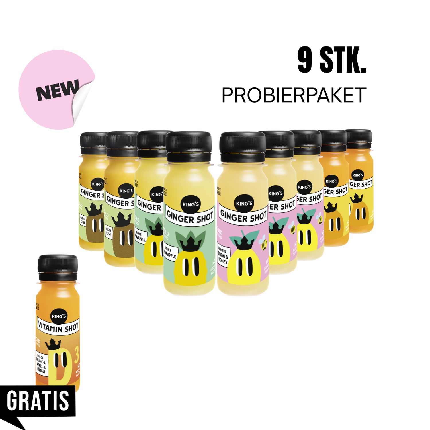 9er Probierbox + 1 Shot geschenkt ? Bestsellerpaket
