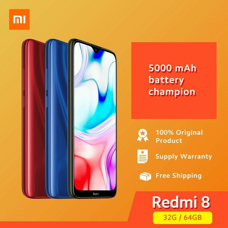 Xiaomi Redmi 8 3 Gb + 32 Gb / 4 Gb + 64 Gb Versão Global 5000 Mah Bateria Champion Qualcomm ® Snapdragontm 439