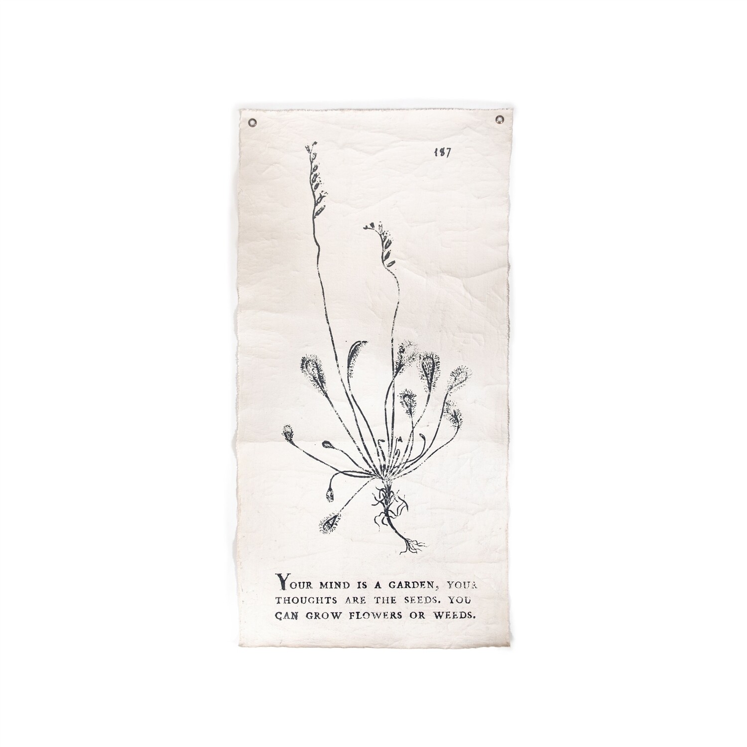 Botanical Book Page Tarp - Mind Is A Garden Botanical Book Page Tarp - Mind Is A Garden