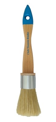 Discontinuing - Small Detailing Natural Boar Hair Bristle Paint Brush with Varnished Flat Handle