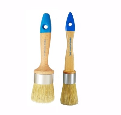 2 Pack Brush Kit. Small Detailing and Medium Chalk Furniture Paint Brush
