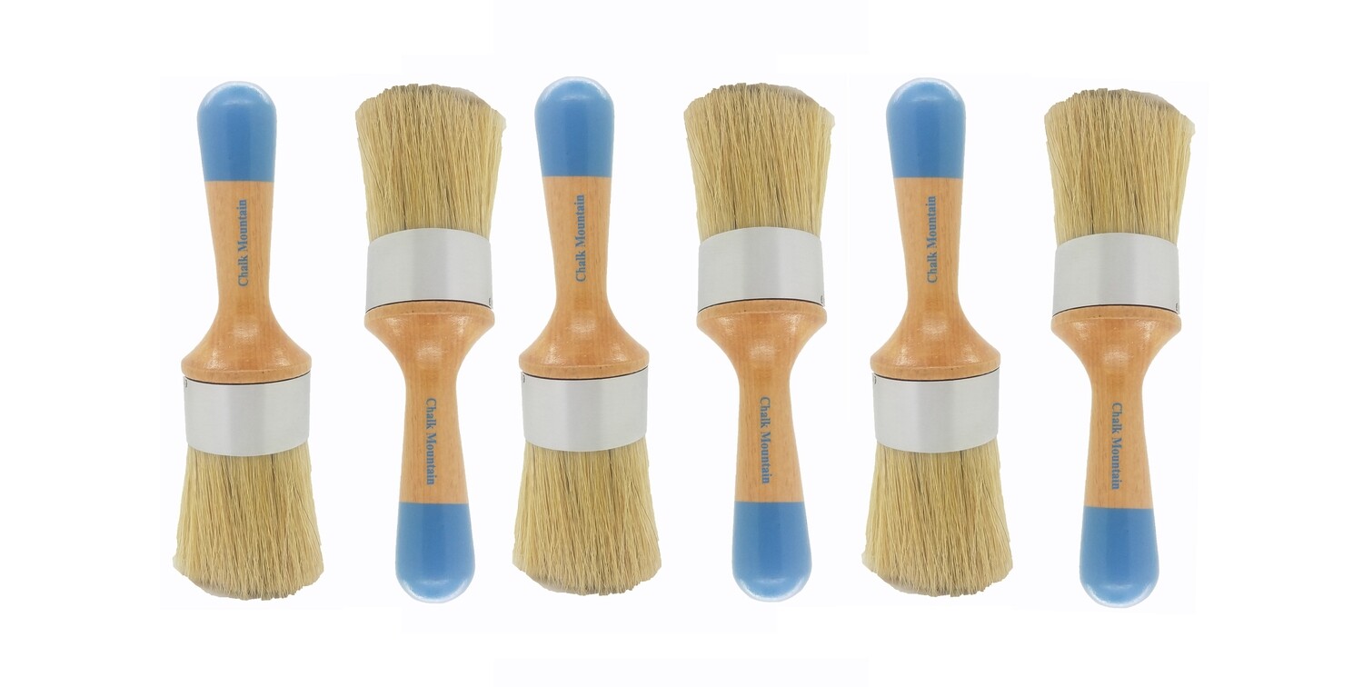 6 Pack Varnished Large Wax Brushes