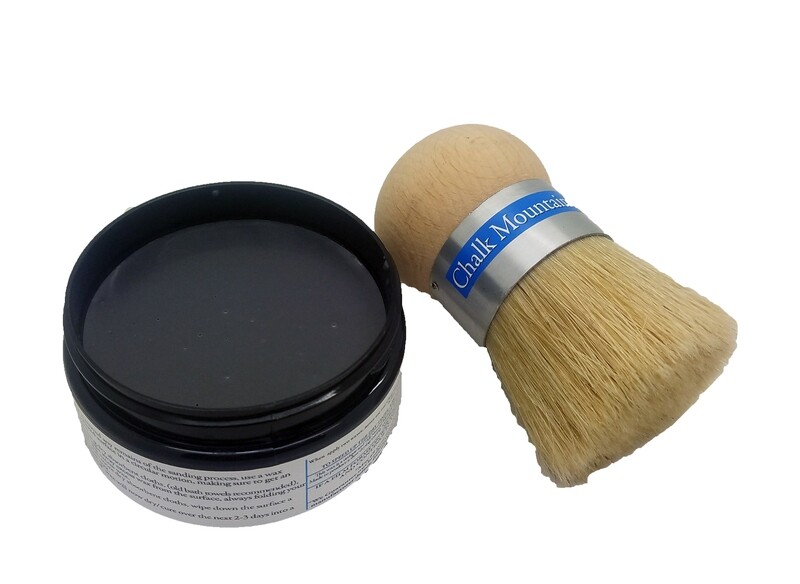 8oz All Natural Furniture Finishing Wax Originally Designed Palm Brush. (Driftwood Gray) - 2 Pack