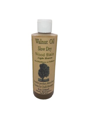 8oz Walnut Oil Slow Dry Wood Stain (LIGHT BROWN)