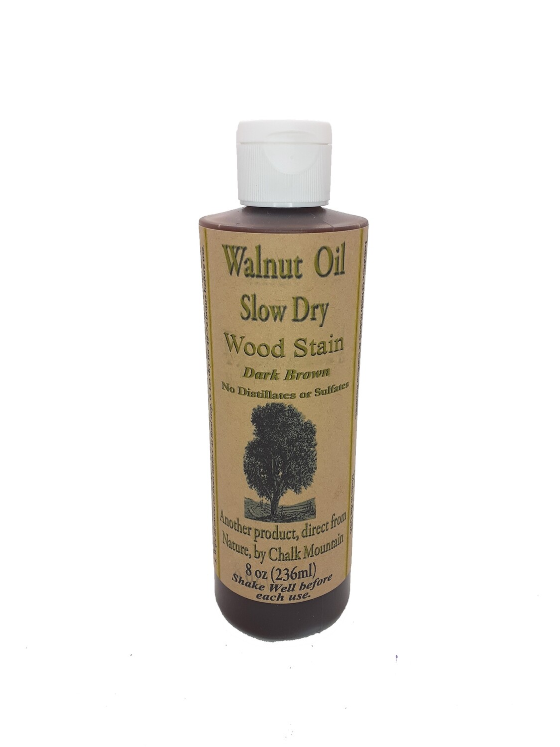 8oz Walnut Oil Slow Dry Wood Stain (BROWN)