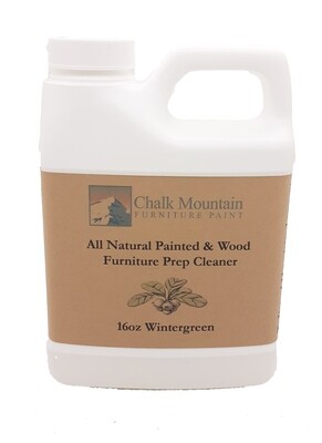 16oz All Natural Painted and Wood Furniture Prep Cleaner (Degreaser). Wintergreen Scent.