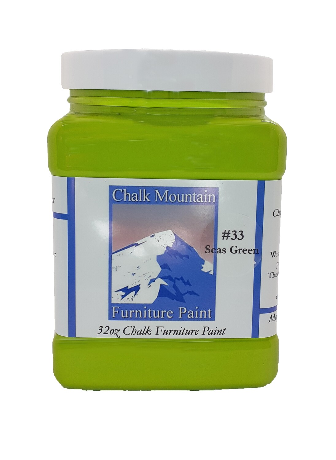 Chalk Mountain Paint #33 - Seas Green Chalk Mountain Paint #33 - Seas Green, Size: 32 Fl oz