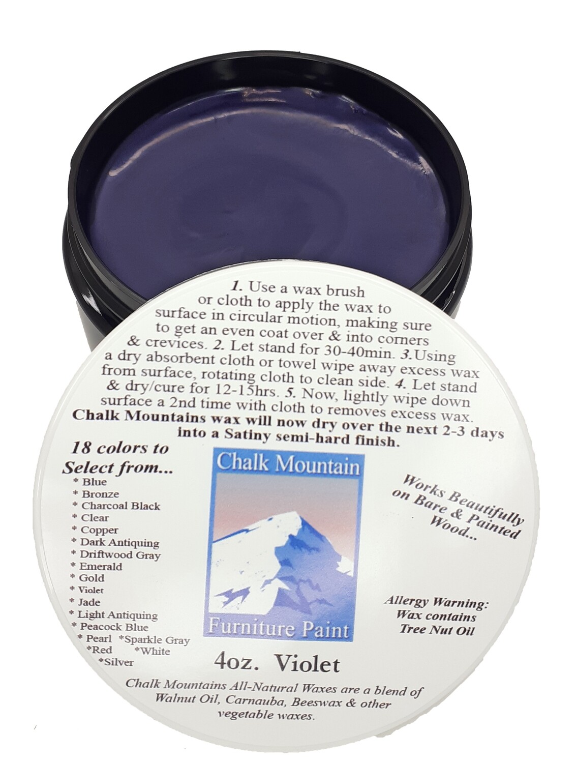 4oz Violet Furniture Finishing Wax