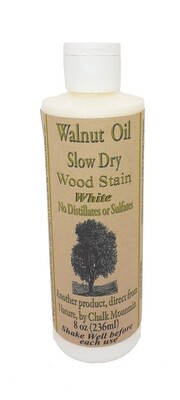 8oz Walnut Oil Slow Dry Wood Stain (White)