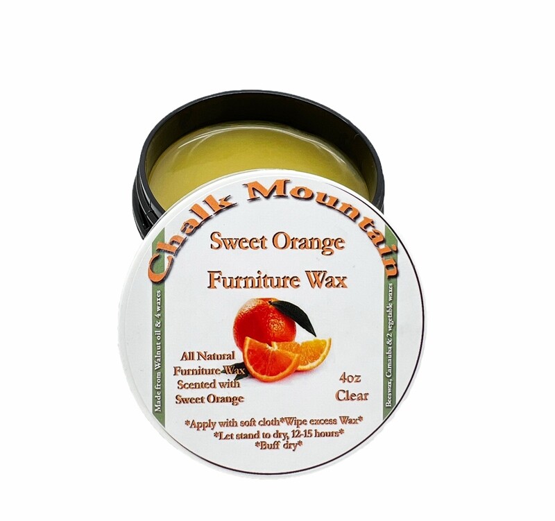 4oz Aromatherapy Sweet Orange Clear Furniture Finishing Wax