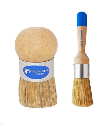 Original Design Palm Wax Brush & Small Round Paint Brush – Great for Waxing & Painting Projects