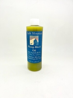 Chalk Mountain Brushes 8oz Hemp Block Oil All Natural Organic Wood Furniture & More Cleaner Conditioner