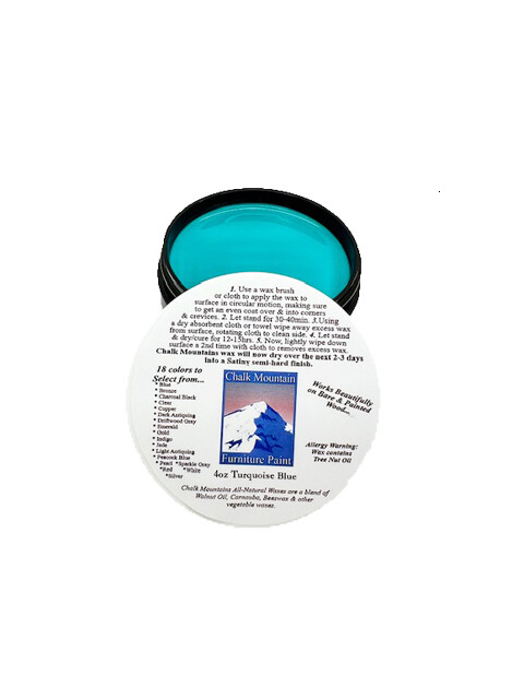 4oz Turquoise Blue Furniture Finishing Wax