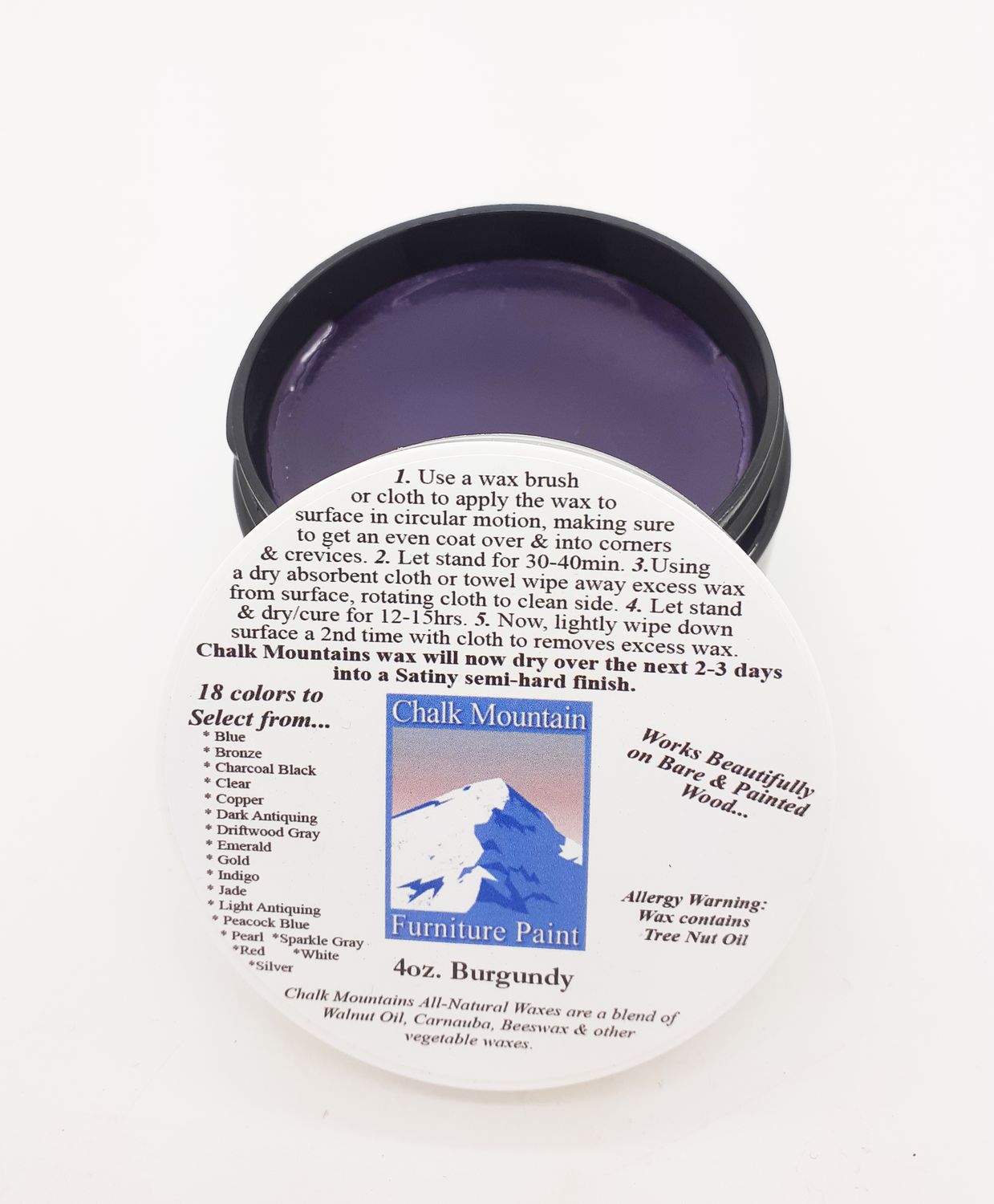 4oz Burgundy Furniture Finishing Wax