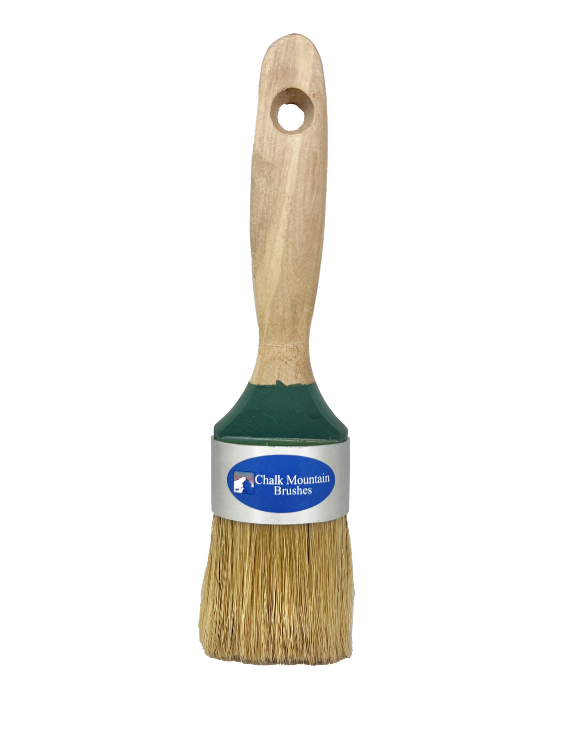 Medium Natural Boar Hair Bristles Chalk Furniture Paint Brush - Forest Green