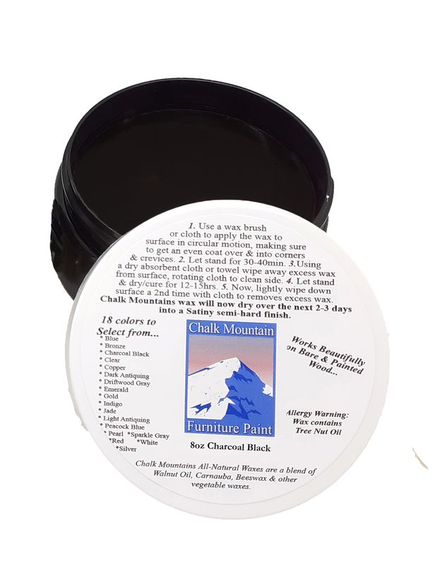 12 Wholesale 8oz Furniture Waxes - Charcoal Black