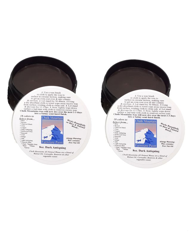 16oz Dark Antiquing  Furniture Finishing Wax - 2 8oz jars