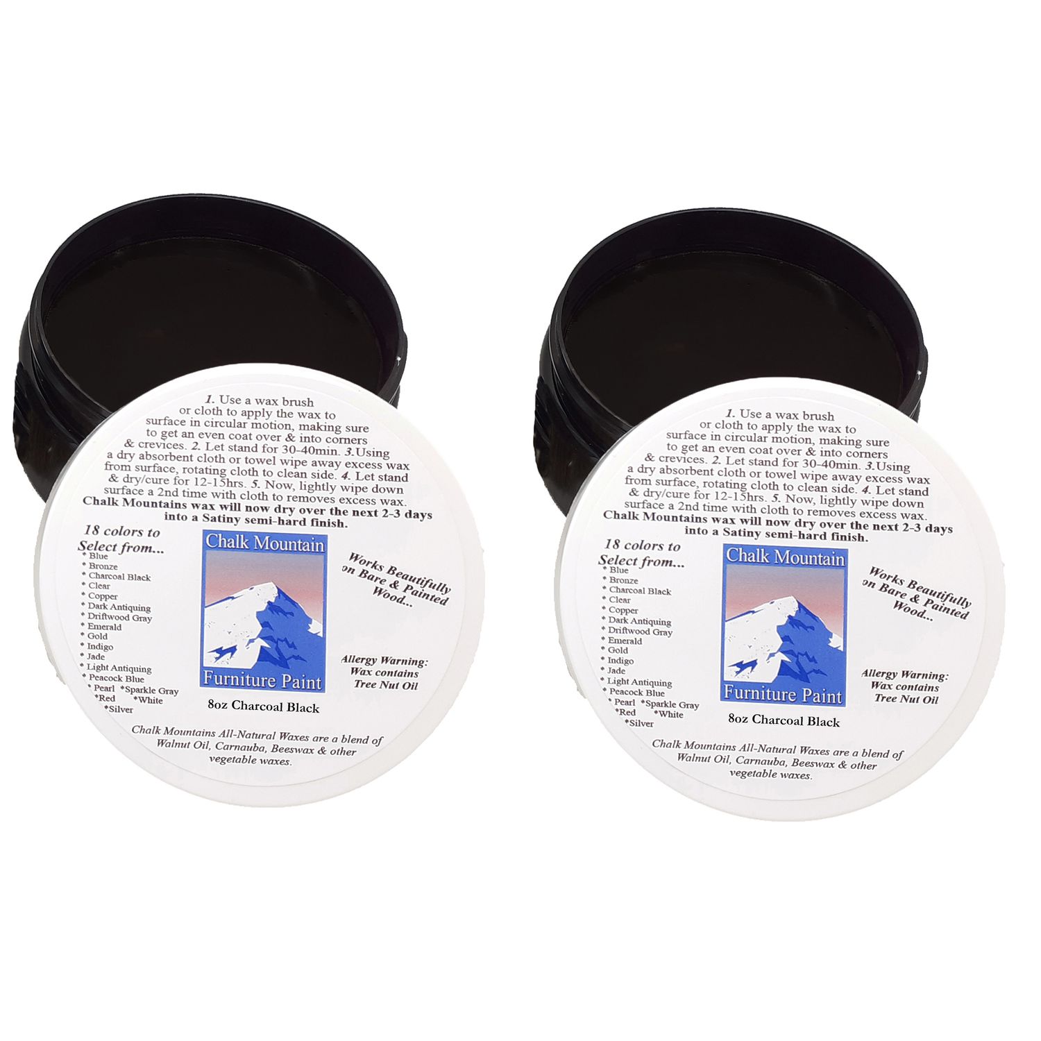 16oz Charcoal Black Furniture Finishing Wax