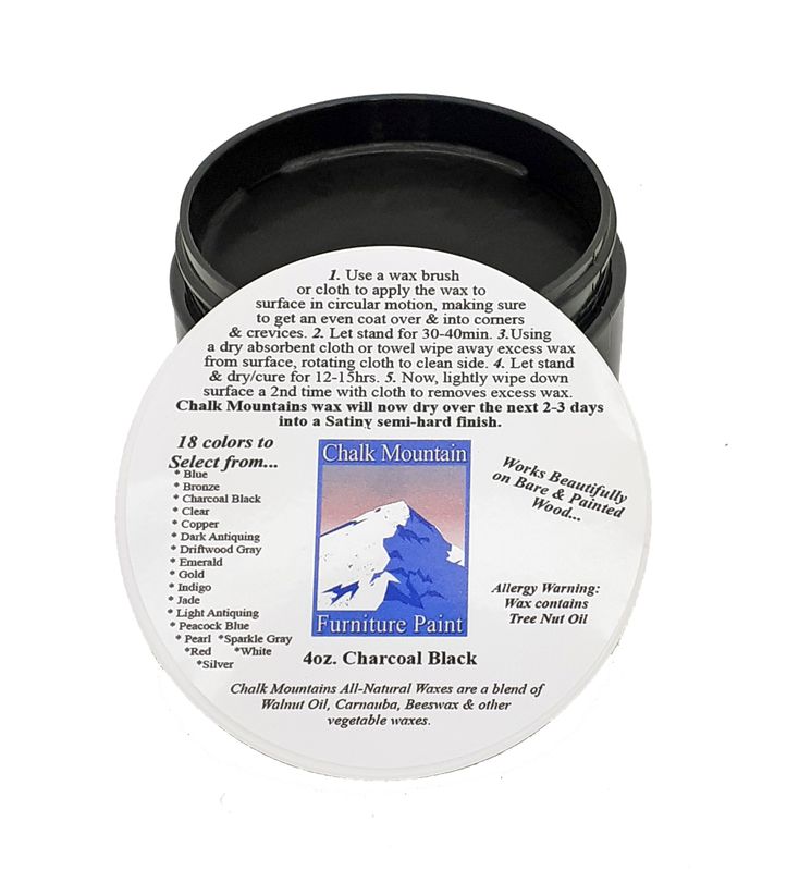 4oz Charcoal Black Furniture Finishing Wax
