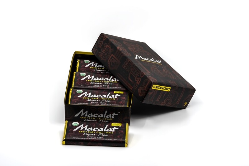 Macalat® Sweet Dark Chocolate (Box of 12 Macalat Bars) Organic