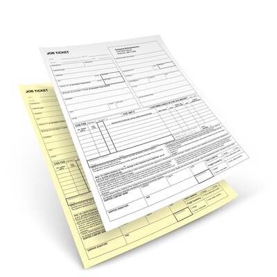 2 Part NCR Forms Black & White