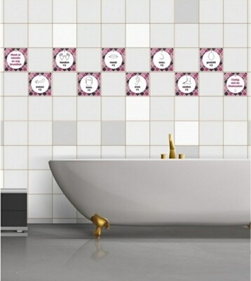 Wodoo Badkamerstickers roze