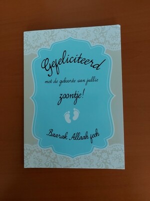 Gefeliciteerd met de geboorte van jullie zoontje