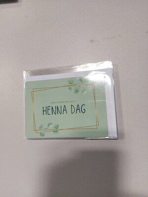 Gefeliciteerd met jouw hennadag ( in folie met omslag )