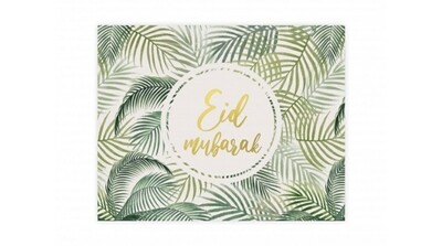 Eid Mubarak placemat wit en groen