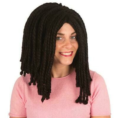 Pruik rasta zwart halflang Bob Marley Jamaica