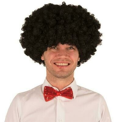 Pruik Afro Disco seventies - eighties Fellaini Zwart