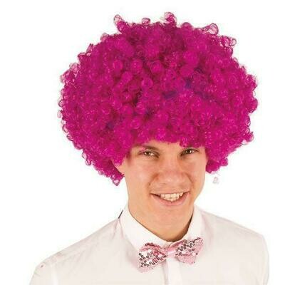 Pruik Afro Disco seventies - eighties Fellaini Paars